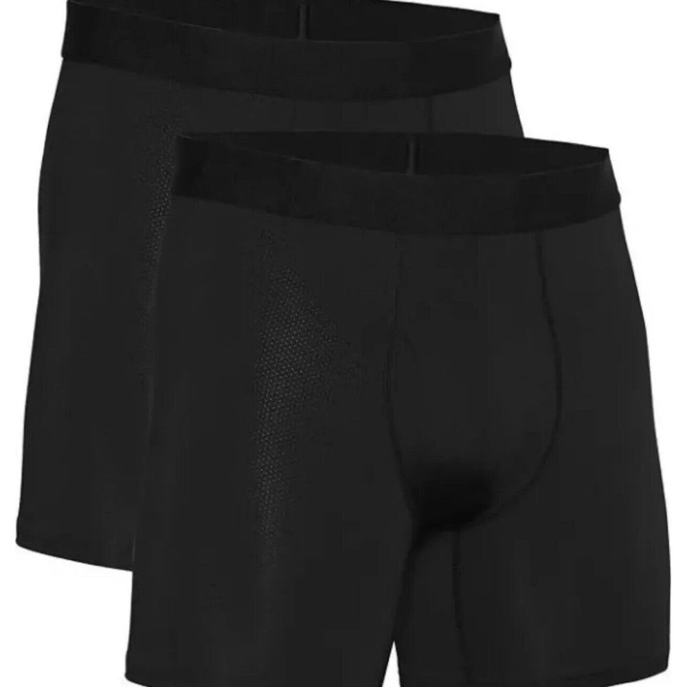 UNDER ARMOUR MEN'S TECH MESH 9" BOXERJOCK BOXER BRIEFS 2‎ PACK Small